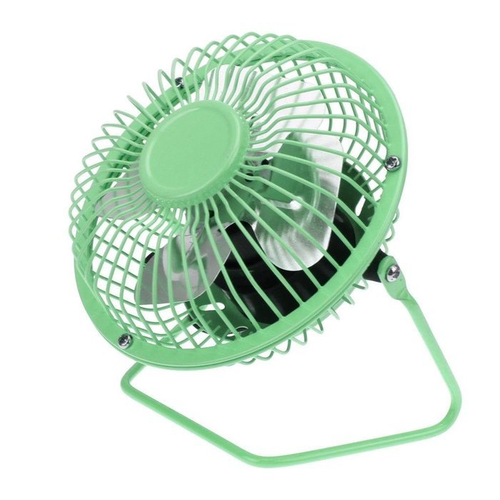 Starsource Adjustable Four Fan Blade 4 Inch USB Mini Desktop Fan With ON/OFF Switch ( Green ) N30
