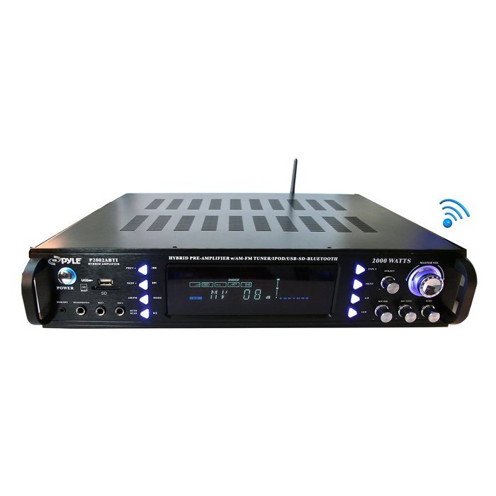 Pyle P2203ABTU Hybrid Home Theater Audio Component Amplifier, Black