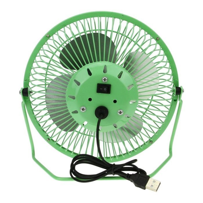 Starsource Adjustable Four Fan Blade 4 Inch USB Mini Desktop Fan With ON/OFF Switch ( Green ) N34