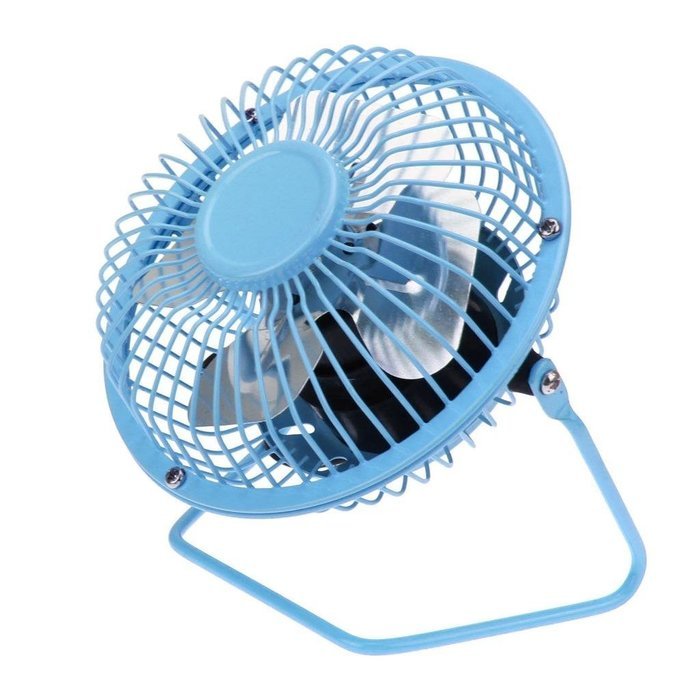Starsource Adjustable Four Fan Blade 4 Inch USB Mini Desktop Fan With ON/OFF Switch ( Green ) N35