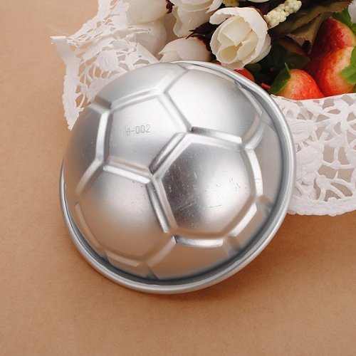 Water & Wood 3.2" 3D Football Soccer Aluminum DIY Birthday Cake Baking Jello Pan Mold Mould
