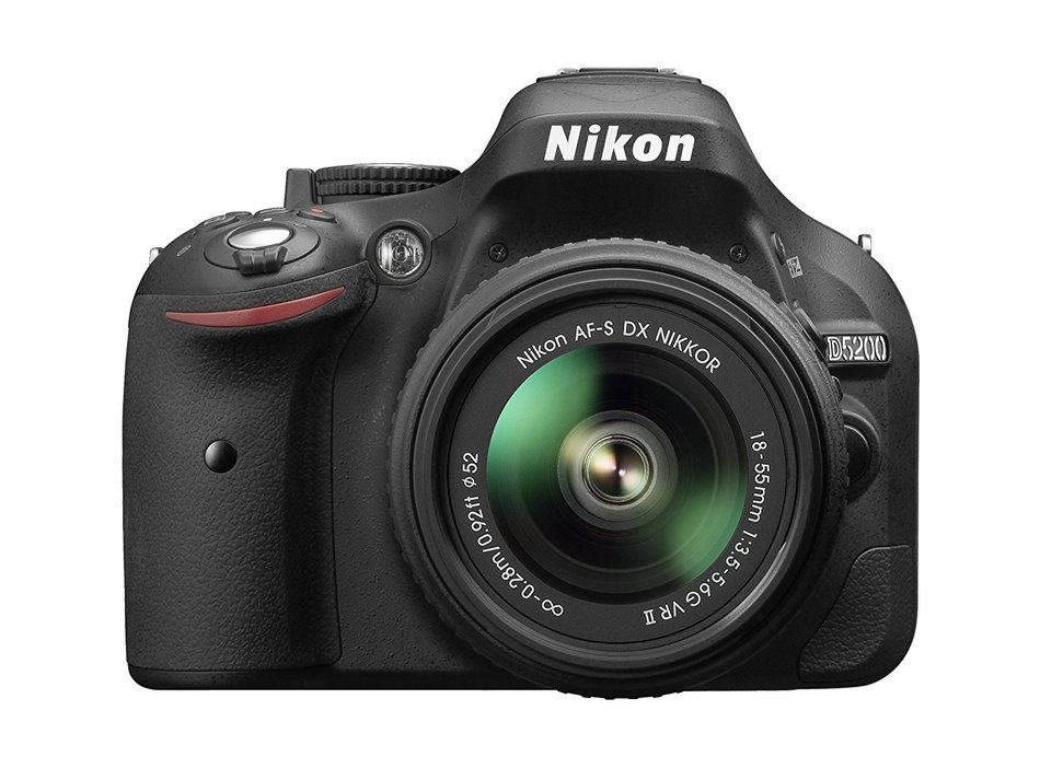 Nikon D5200 Digital SLR with 18-55mm VR II Compact Lens Kit - Black (24.1 MP) 3.0 inch LCD N3