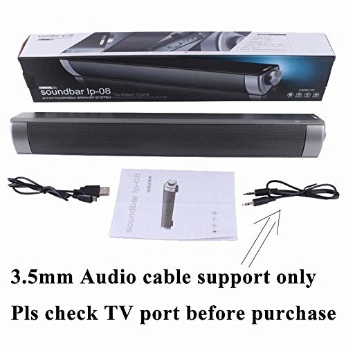 Jumphigh Sound Bar Wireless Subwoofer 3.0 Bluetooth Speaker 10W Small TV Soundbar Bluetooth Receiver Stereo Super...