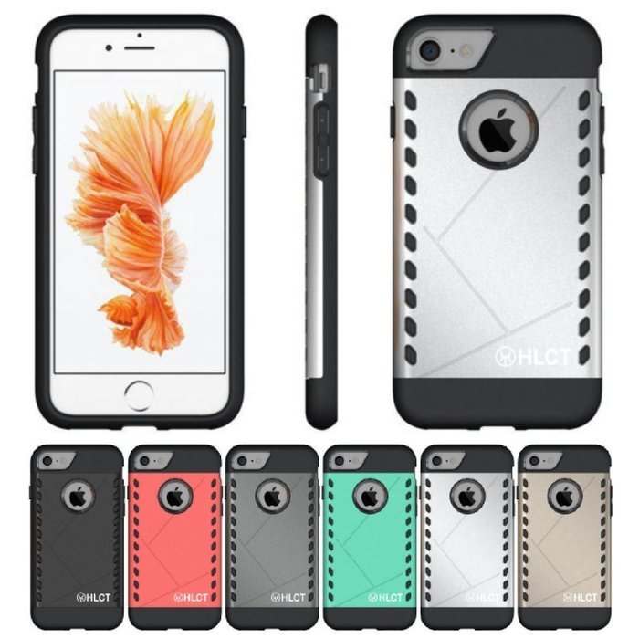 iPhone 7 Case, [4.7 Inch] by HLCT, Interior TPU Bumper & Hard Shell Solid PC Back, Shock-Absorption & Skid-Proof...