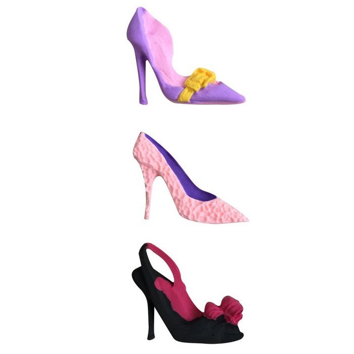 LYNCH Fondant 3D Silicone Mold High-heeled Shoes Decorated Chocolate Tools,Pink N2