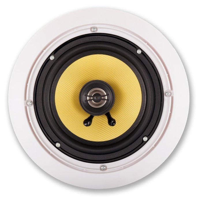 Acoustic Audio HD-6Pr 6.5-Inch Round 2 Way Kevlar Speakers (White) N13