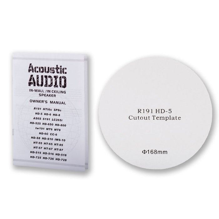 Acoustic Audio HD-6Pr 6.5-Inch Round 2 Way Kevlar Speakers (White) N15