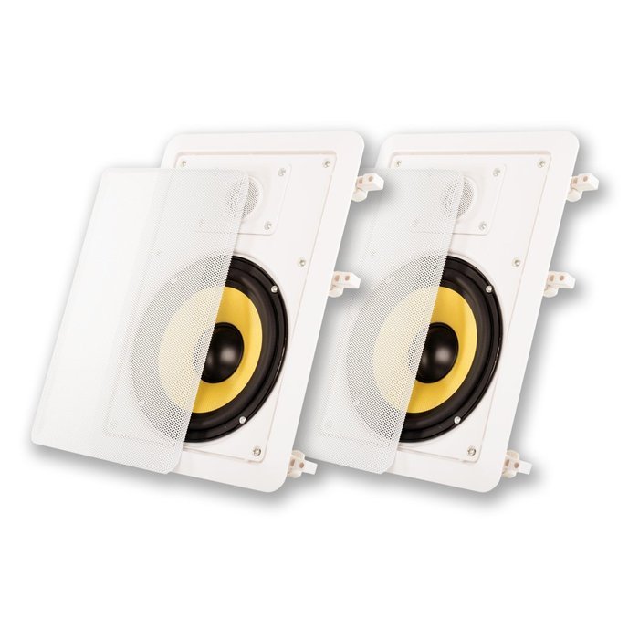 Acoustic Audio HD-6Pr 6.5-Inch Round 2 Way Kevlar Speakers (White) N16