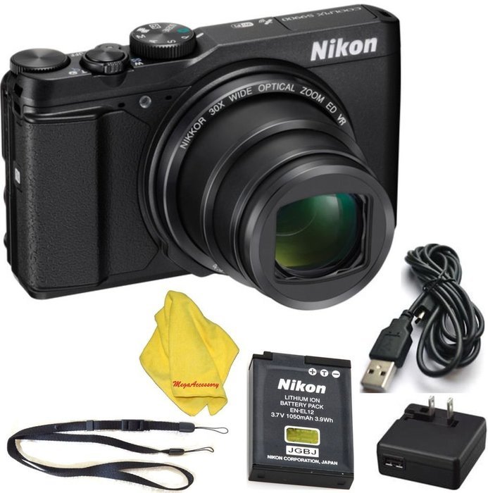 Nikon COOLPIX S9900 Digital Camera with 30x Optical Zoom and Built-In Wi-Fi (Black) N3