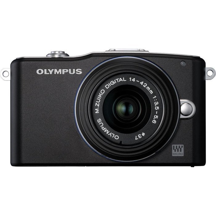 Olympus PEN E-PM1 12.3MP Interchangeable Camera with CMOS Sensor, 3-inch LCD and 14-42mm II Lens (Black) (Old... N6