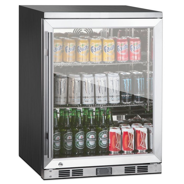 1-Door Front Venting Full Stainless Steel Bar Fridge by Kingsbottle