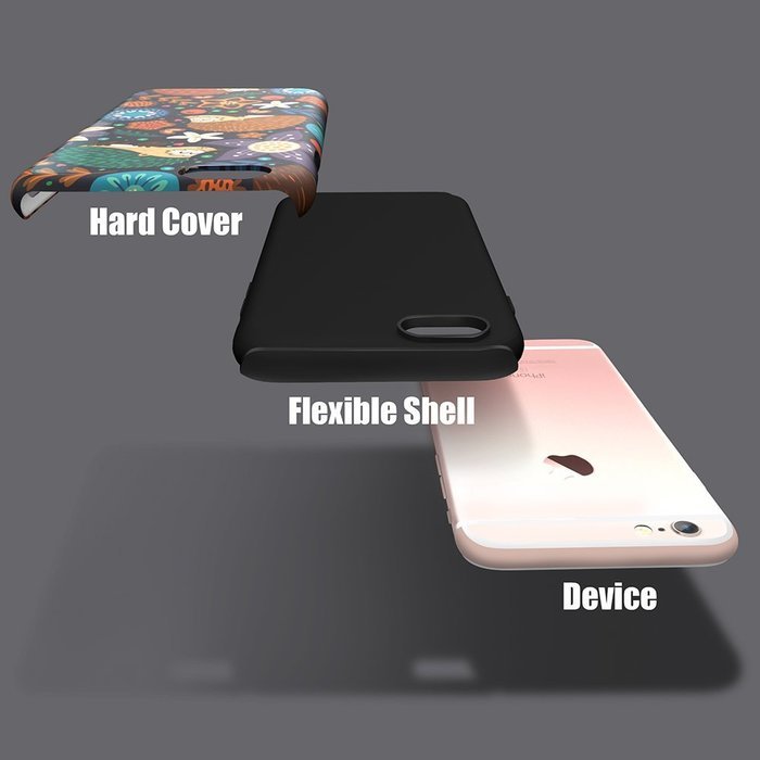 iPhone 6S Case, ZEBEC iPhone 6 Designer Pattern case [Shockproof]-[Dual Layer] Protective Slim Dual Hard Case... N21