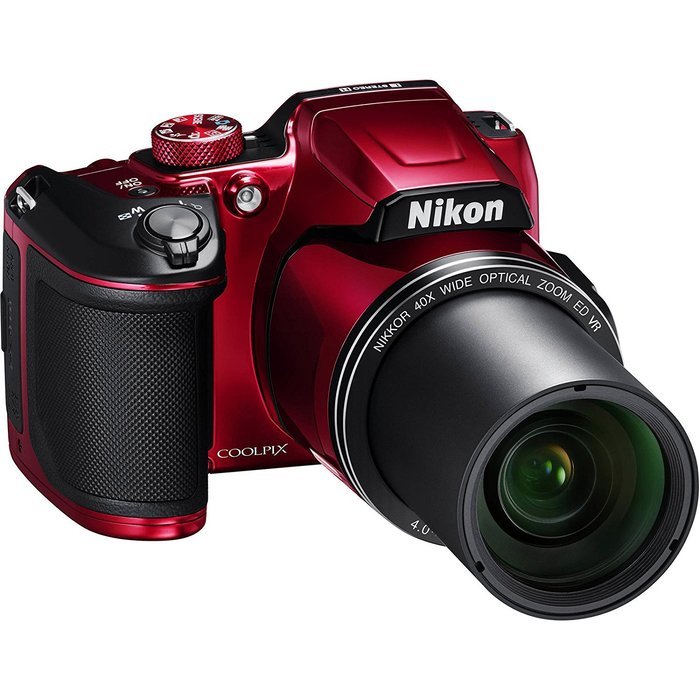 Nikon Coolpix B500 Wi-Fi Digital Camera (Red) - (Certified Refurbished) N5