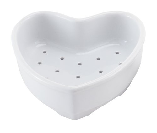 HIC 24-Ounce Porcelain Coeur A La Creme Dish, 7.25-Inch