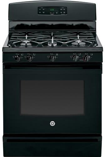 GE JGB697DEHBB 30" Black Gas Sealed Burner Range - Convection