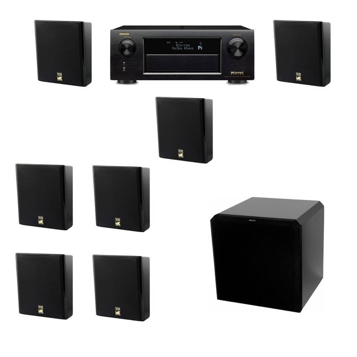 M&K Sound MP150II Wall Mounted Loudspeaker 7.1 HRS12 Denon AVR-X5200W