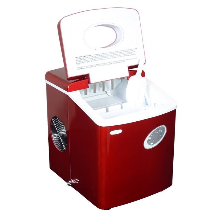 NewAir AI-100R 28-Pound Portable Icemaker, Red N37