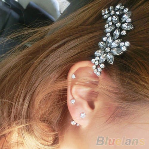 Women's Bride's Bridesmaid's Rhinestone Flower Crystal Hair Clip Comb Jewelry N4