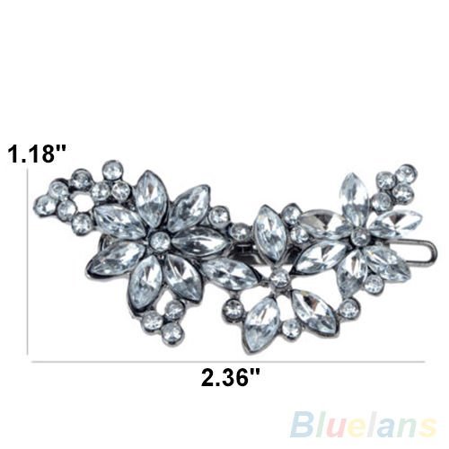 Women's Bride's Bridesmaid's Rhinestone Flower Crystal Hair Clip Comb Jewelry N5