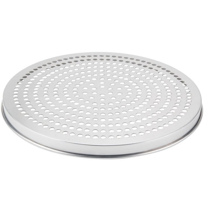 American Metalcraft A4015SP 15" x 1" Super Perforated Standard Weight Aluminum Straight Sided Pizza Pan N2