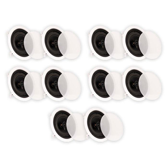 Theater Solutions CS6C In Ceiling 6.5" Speakers Surround Sound Home Theater 5 Pair Pack 5CS6C