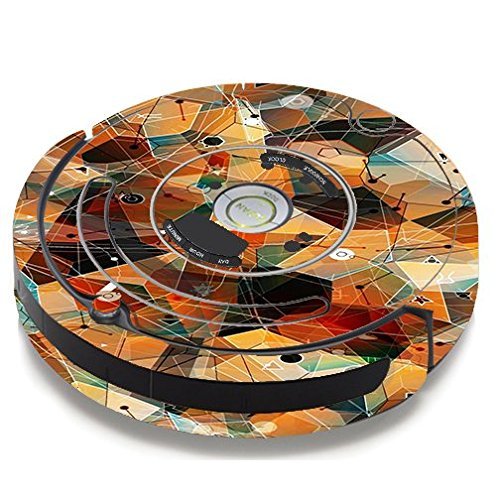 Skin Decal Vinyl Wrap For IRobot Roomba 650 655 Vacuum / Abstract Triangles