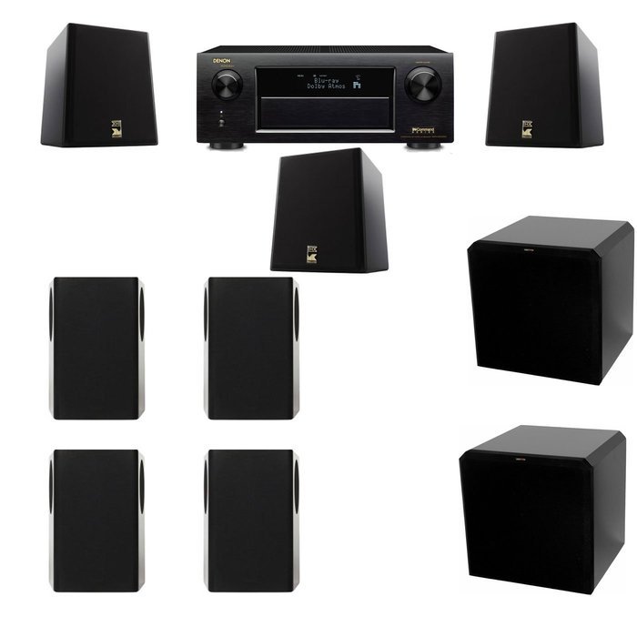 M&K Sound S150II Loudspeaker 7.2 HRS12 Denon AVR-X5200W