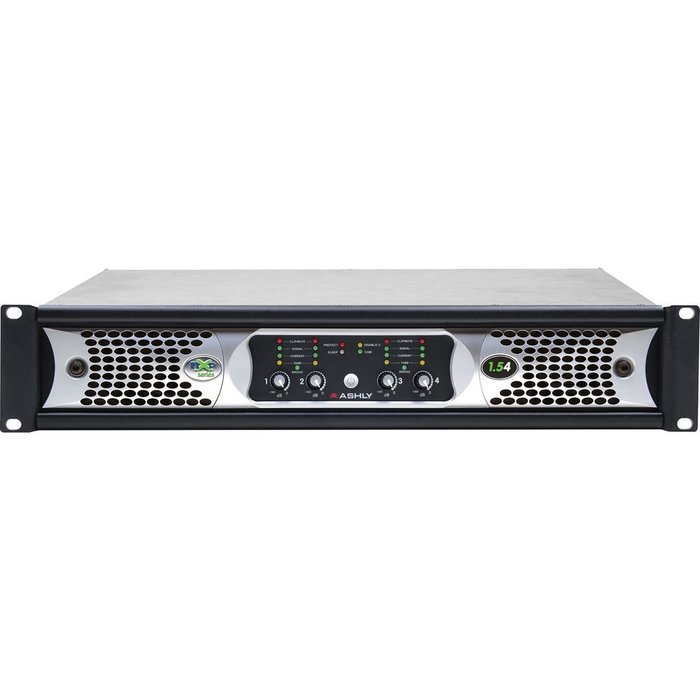 Ashly nXp1.54 Network 4-Channel 1.5KW Programmable-Output Power Amplifier w/ Protea DSP N2