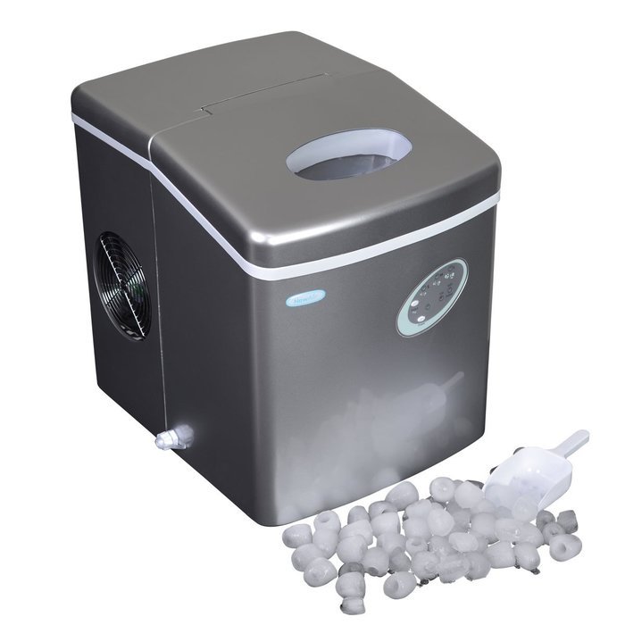 NewAir AI-100R 28-Pound Portable Icemaker, Red N48