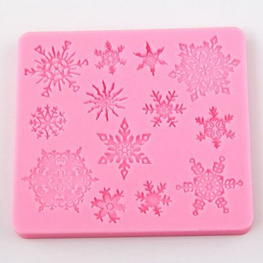 Sher Snowflakes Shape Flip Sugar Sugar Cake Mold Decoration Mold Tool Diy Baking Tools