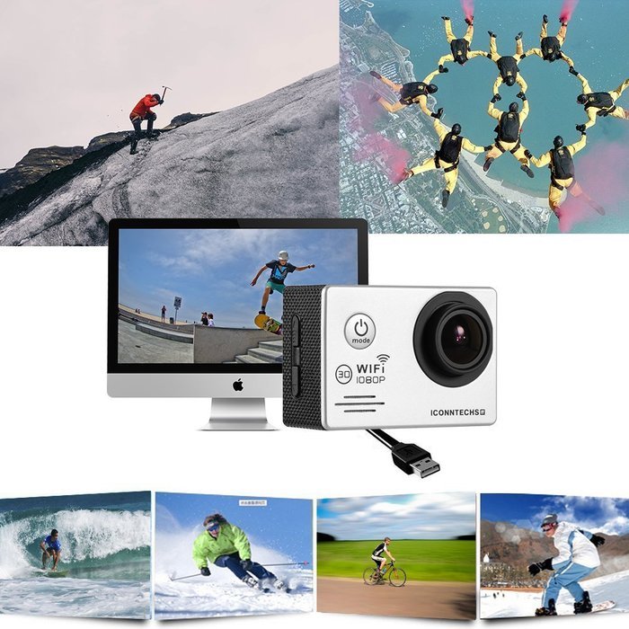 ICONNTECHS IT Full HD 1080P Sport Action Camera WIFI FHD 60 fps HDMI 14MP 170 Degree Wide Viewing Angle 2.0 Inch... N9