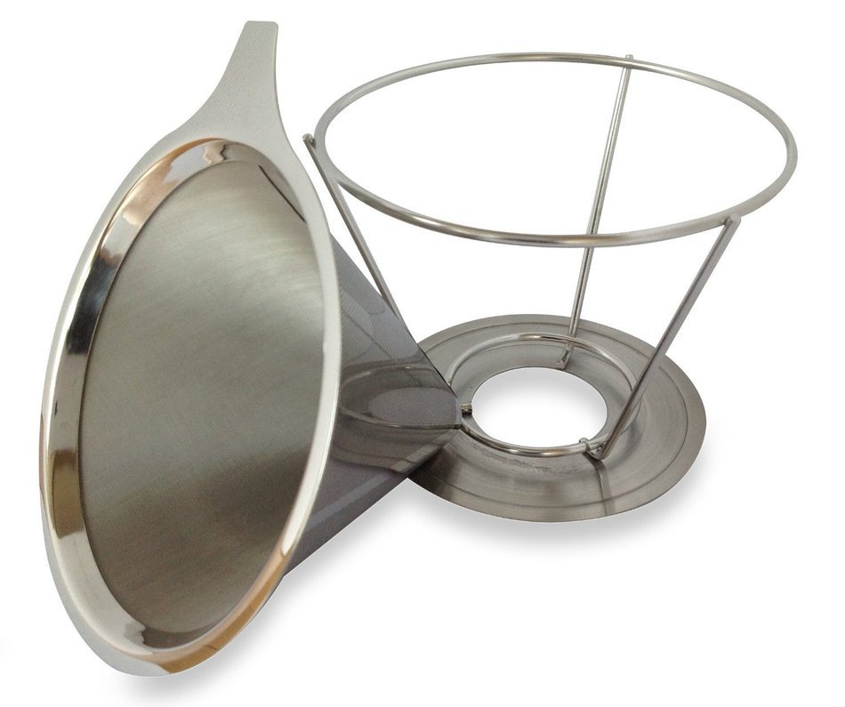 Agile-shop Bracket Coffee Dripper Stainless Steel - Reusable Pour Over Filter Cone - Best For Large Single Serve... N2