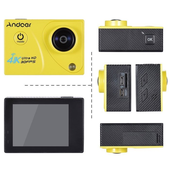 Andoer 2.0in Wifi 4K 1080P 60FPS 30FPS Full HD DV LTPS LCD Waterproof 170&deg;Wide Angle Outdoor Action Sports Camera... N12