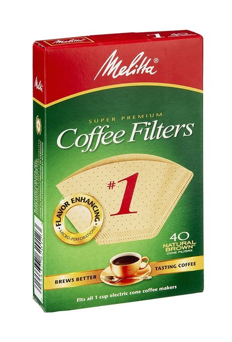 40PK #1 BRN Cone Filter