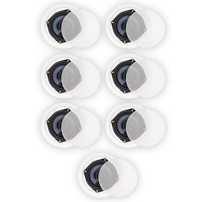 Blue Octave BDC52 In Ceiling Speakers 2 Way Home Theater Surround Sound 7 Speaker Set