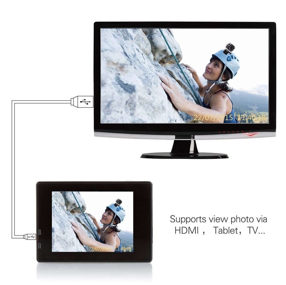 CCbetter Sports Action Camera CS710 12MP 1080P 120 Degree Wide-angle Lens Waterproof Diving Video DVR