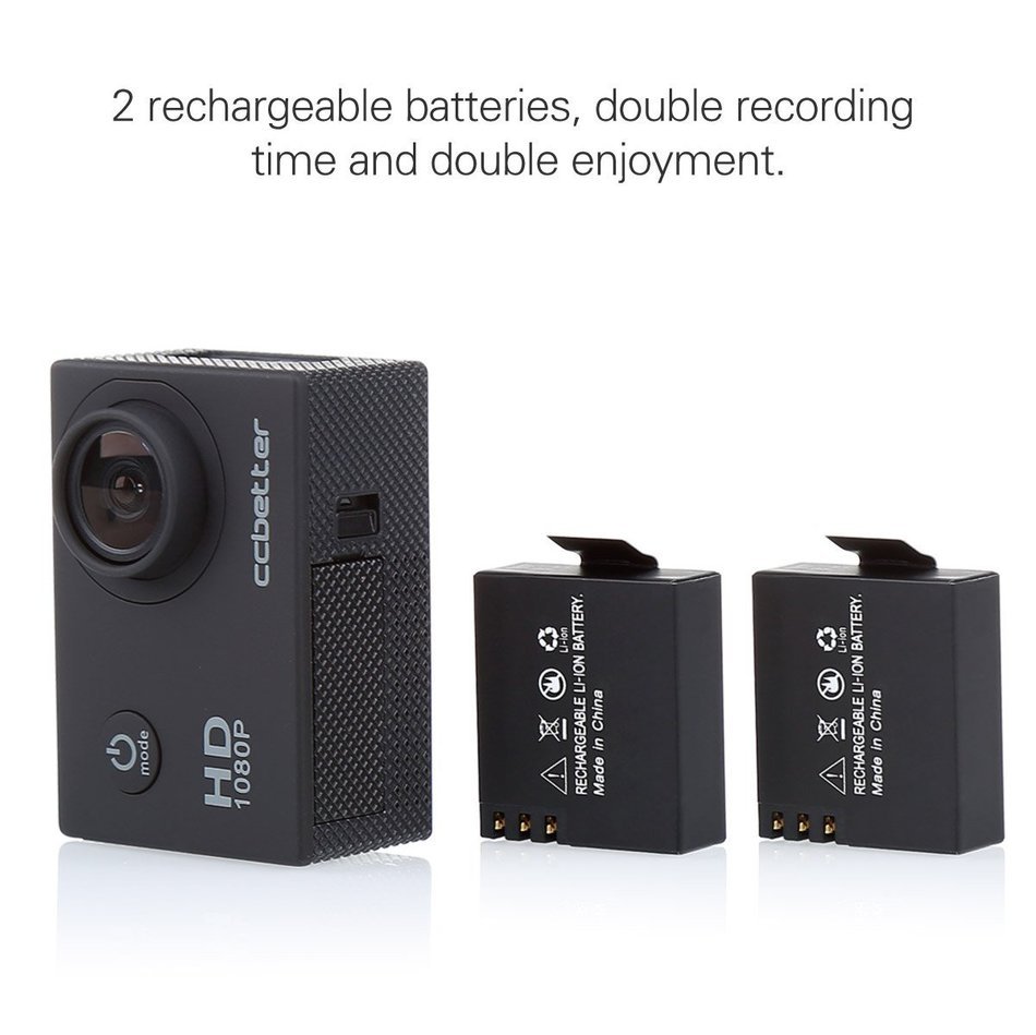 CCbetter Sports Action Camera CS710 12MP 1080P 120 Degree Wide-angle Lens Waterproof Diving Video DVR N2