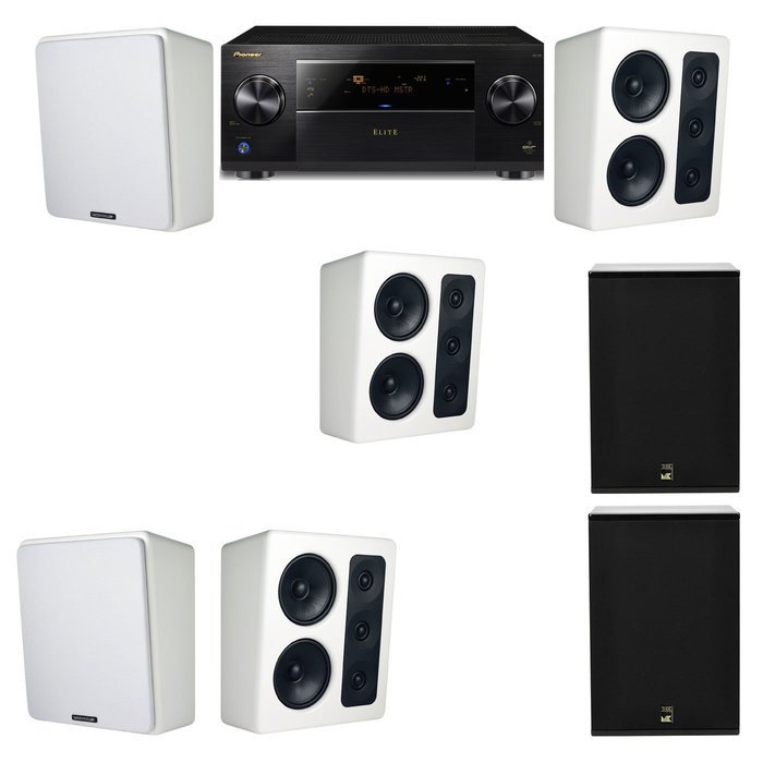 M&K Sound MP300 White Monitor Speaker 5.2 X12 Pioneer Elite SC-89