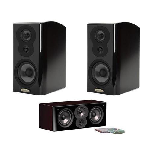 Polk Audio LSiM 704c Center Channel Speaker, Midnight Mahogany - Bundle With 2x Polk LSiM 703 Bookshelf Speaker...