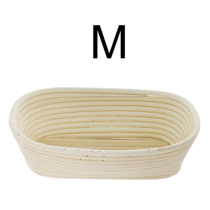 iEFiEL Sourdough Brotform Bread Dough Proofing Handmade Rising Rattan Banneton Basket (1, Medium Oblong (9.8*5.9... N16