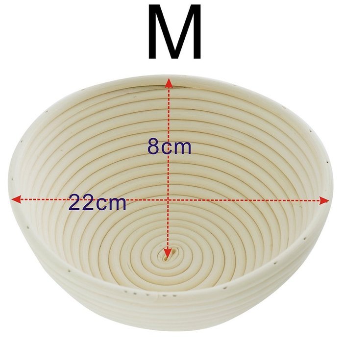 iEFiEL Sourdough Brotform Bread Dough Proofing Handmade Rising Rattan Banneton Basket (1, Medium Oblong (9.8*5.9... N20