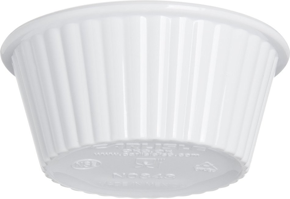 Carlisle 084302 SAN Fluted Ramekin, 1 oz Capacity, White (Case of 48) N5