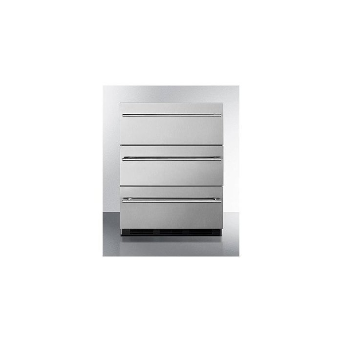 Summit SP6DSSTBOS7THINADA 24" ADA Compliant Commercial Outdoor 3 Drawer Refrigerator with 5.4 cu. ft. Capacity... N2