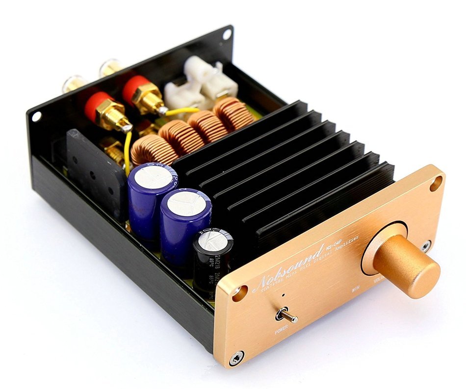 Nobsound TDA7498E Dual Class-D Digital Audio Amplifier HiFi Amp with Power Supply