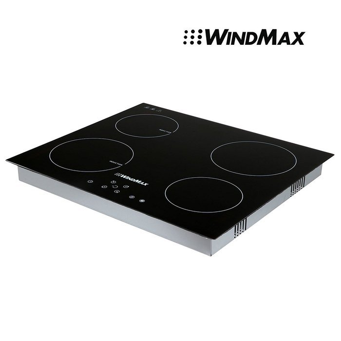 WindMax&reg; 23.5'' Glass 2 Induction & 2 Infrared Cooker Timmer Burners Stove Cooktops 6000W 240V N4