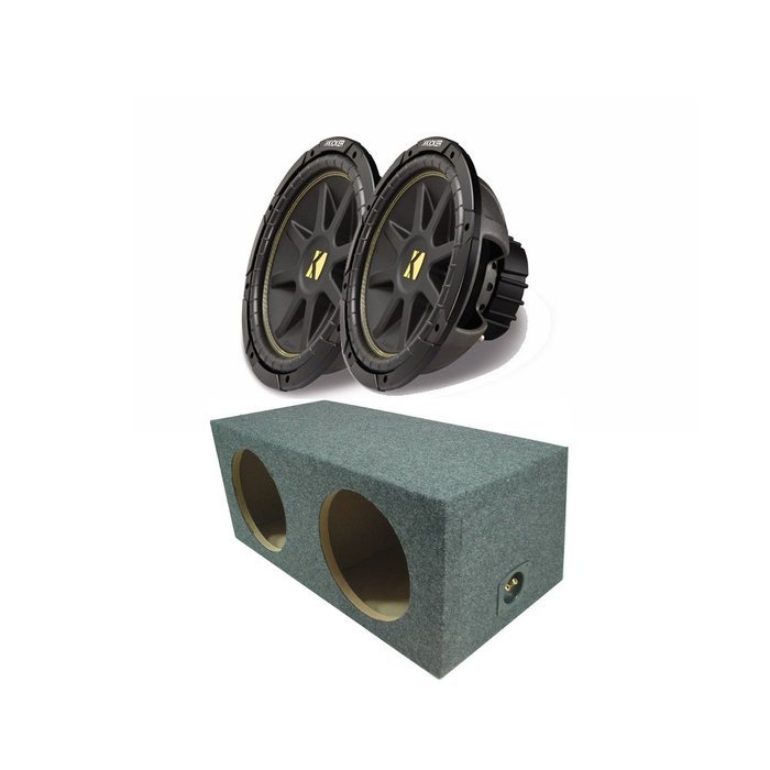 Kicker Dual 12" Subwoofers with Enclosure Bundle
