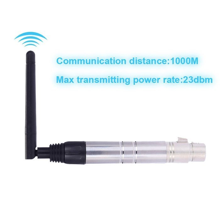 Docooler 23DBM High Power 1000M Ultra Long Distance 2.4G ISM DMX512 Wireless Female XLR Receiver Lighting Controller... N4