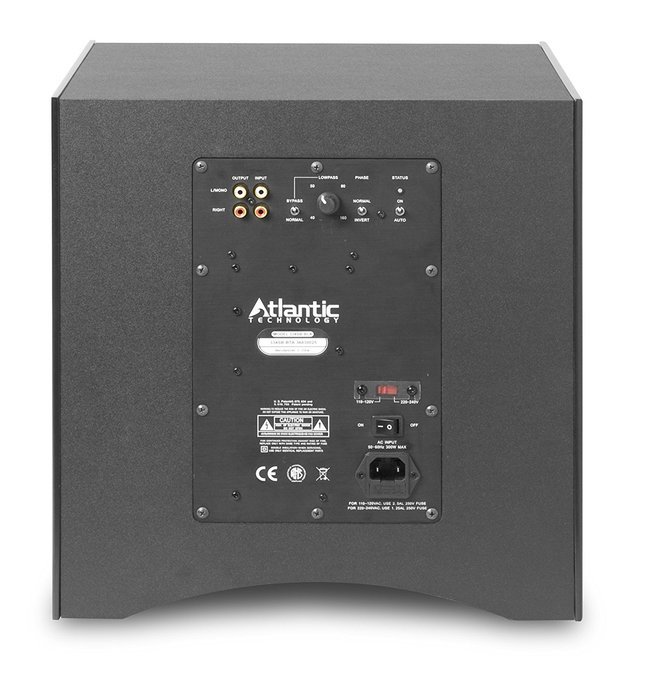 Atlantic Technology 334SB-BLK 10" Powered Subwoofer, 220-Watt (Single, Black) (Discontinued by Manufacturer) N3