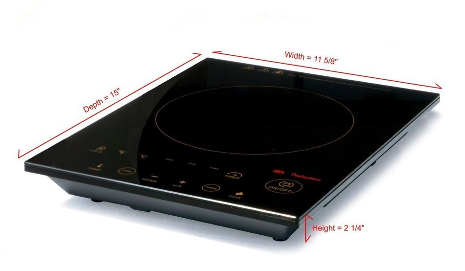 Sunpentown Micro-Crystal Ceramic Plate Induction Cooktop with LED Panel, Black