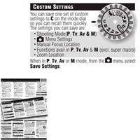 PhotoBert Photo CheatSheet for Canon PowerShot S2 Digital Camera